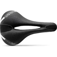 Selle Italia Lady Gel Flow, Fahrradsattel, Straßenrennen, Frauen, Schwarz, Weiß, Muster, Karbonfaser