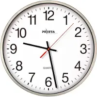 Peweta Wanduhr Quarzuhr Ku.silber D.250mm 1,5V arabische Zahlen