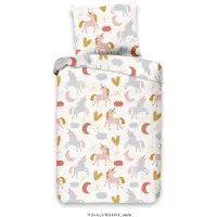 Good Morning Duvet cover Good Morning 100x135 + 1* 40x60 cm - unicorn with a raibow
