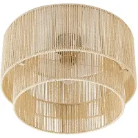 LINDBY Deckenleuchte Anuva, beige natur, Papier, Ø 45 cm