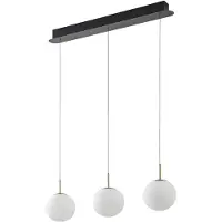 LUCANDE LED-Hängeleuchte Joran, 3-flammig, weiß, Glas