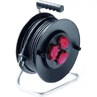 Bachmann Schutzkontakt-Aufrollkabeltrommel 3fach 230VAC, IP44, 25 m