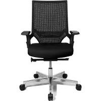 Topstar Bürodrehstuhl m.Punktsynchrontechnik schwarz/schwarz 450-550mm Trgf110kg