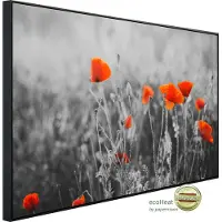 Papermoon Infrarotheizung "Rote Mohnblumen" sehr angenehme Strahlungswärme
