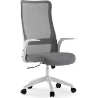 Sense7 Juno Ergonomischer Bürostuhl Schreibtischstuhl Weiß mit Lendenwirbelstütze Netzrücken Wippfunktion Höhenverstellbar Homeoffice Office 100 kg