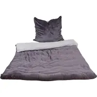 Mojawo 2tg Cashmere Touch Wende-Bettwäsche Uni Grau/Anthrazit