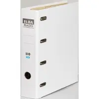 Pierre by Elba Doppelordner rado plast, Rückenbreite: 75 mm, weiss DIN A4, Einband innen/aussen PVC, auswechsres
