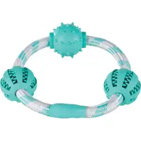 Trixie Denta Fun Balls Rope Hoop Ø20 Cm Blau