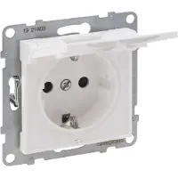 Legrand SEANO Schuko-Steckdose, SL, erhöhter Berührungsschutz, Klappdeckel, IP21, UW, 1 Stk.