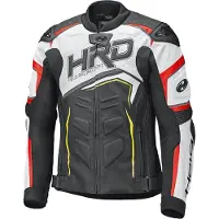 Held Safer II Schwarz Weiß Rot Motorrad Lederjacke Größe 58