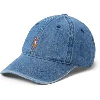 Ralph Lauren für Herren. 710957172001 Blaue Indigo-Jeanscap (OSFA), Lässig, Baumwolle, Denim