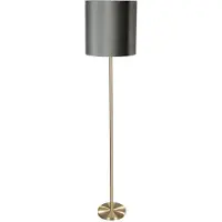 QAZQA Stehleuchte Messing mit Samt Schirm Grün 40cm Simplo