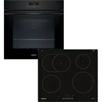 Constructa Backofen-Set "CF4M28063", mit Teleskopauszug nachrüstbar, Pyrolyse-Selbstreinigung