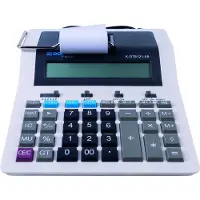 Donau Druckender Taschenrechner TECH, 12-stellig, Anzeige, Mae 267x202x77 mm, wei
