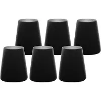 Stölzle 6x Lausitz Power Weissweinbecher schwarz silber 380 ml Weißweingläser