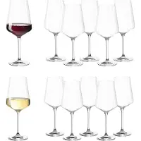 Leonardo Gläser-Set "Wein- und Sektgläser Puccini 12er Set transparent" Ideal für den Alltag, spülmaschinengeeignet