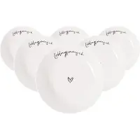 Villeroy & Boch Multipack Statement Schale flach Lieblingsmensch - 6 Stück