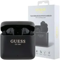 GUESS Bluetooth-Kopfhörer Gutwssu20Alegk Tws + Dockingstation Schwarz/Schwarz Gedrucktes Logo