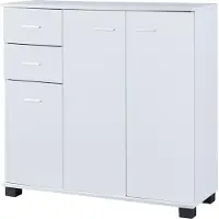 En.casa Sideboard 'Crimla' 76x80x28cm Weiß