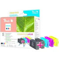 Peach H364XL 2xbk, c, m, y Spar Pack Plus Tintenpatronen, Schwarz, Cyan, Magenta, Gelb, Tinte auf Pigmentbasis, Tinte auf Farbstoffbasis, 5 Stück(e), Multipack