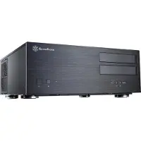 Silverstone GD08, HTPC, PC, Schwarz, ATX, EATX, micro ATX, SSI CEB, SSI EEB, Aluminium, Stahl, Heimbüro