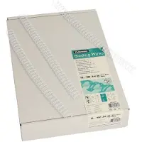 Fellowes Drahtbinderücken, Format 10 mm, 100 Stück, f. 34-Loch-Drahtbindegeräte, weiss, 100