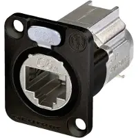 Neutrik NE8FDX-Y6-B, RJ-45, Aluminium, Schwarz, Cat6a, Gold, 1000 V, 1,5 A