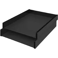 Wedo Briefablage Black Office, DIN A4, schwarz mattiert/glänzend, stapelbar