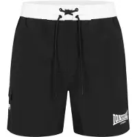 Lonsdale Shorts "THORPE", Herren, Gr. XXL, N-Gr, schwarz-weiß (schwarz, weiß), Obermaterial: 100% Polyester, Hosen Shorts, Badehose für Strand und Pool, einfarbiges Design