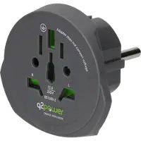 Q2 Power q2-1.100100-TH Rejseadapter