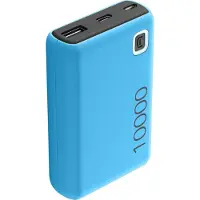 Cellularline Power Bank ESSENCE 10000 Portables Akkuladegerät zu 10000 mAh, 10000 mAh, Lithium Polymer (LiPo), 12 W, Blau