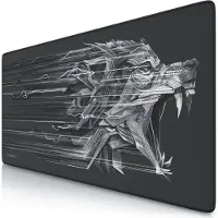 Titanwolf Gaming Mauspad, 900 x 400mm XXL Mausmatte, verbessert Präzision & Geschwindigkeit, schwarz