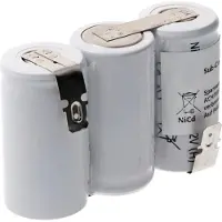 AccuCell Notleuchtenakku NiMH 3,6V 1800mAh F1x3 Sub-C mit Faston 6,3mm Anschluss