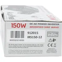 Alcapower Inverter Soft Start 150W 12V DC auf 230V AC mit USB-Port und erweitertem elektronischem Schutz für tragbare Geräte.