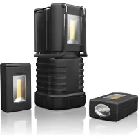 Brandson LED Campinglampe, Taschenlampe, mit 2 abnehmbaren Taschenlampen, Laterne