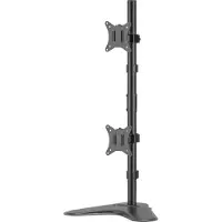 Equip 17"-32" Dual-Vertikal-Monitor-Tischständer, 9 kg, 43,2 cm (17"), 81,3 cm (32"), 100 x 100 mm, Höhenverstellung, Schwarz