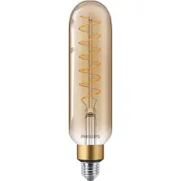 Philips Vintage LED Filament Lampe ersetzt 40W E27 Röhre - T65 6,5W 470lm 1800K dimmbar Einerpack