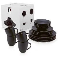 Vt wonen Geschirrset vtwonen Raw Matt Black (16-teilig)