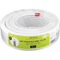 Goobay 120 dB SAT Koaxialkabel, 4x geschirmt, 20 m, weiß