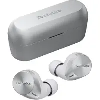 Technics EAH-AZ60E-S Kabellose Ohrhörer mit Geräuschunterdrückung, Multipoint-Bluetooth, komfortable In-Ear-Kopfhörer mit integriertem Mikrofon, anpassbare Passform, bis zu 7 Stunden Spielzeit, Silber