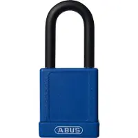 Brady Hochsicherheitsschloss, Aluminiumschloss mit Nylonschutz, mit Stahlbügel, Blau, 38mm Bügelhö