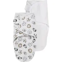Meyco Pucktuch 2-pack 0-3 mnd Animal / Uni weiss