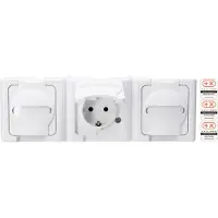 Kopp APWG Schuko 28 3fach wa 1313.0200.6 arktisweiss blue Electric