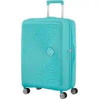 American Tourister Sounbox Spinner Expandable Koffer Harte Schale Blau 71,5 l Polypropylen (PP)