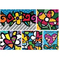 Bluebird Puzzle Puzzle Romero Britto Collage Hearts and Flowers 1500 Teile