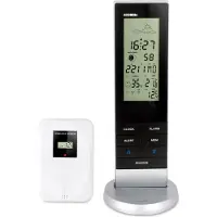 Alecto WS-1150 - Wetterstation mit kabellosem Außensensor, schwarz/silber