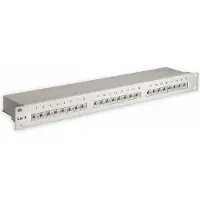 Goobay CAT 6 19-Zoll (48,3 cm) Patch Panel, 24 Port, (1 HE)