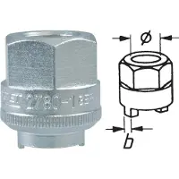 Hazet Zapfenschlüssel Federbein 2780-1 passend für MERCEDES-BENZ C-Klasse Limousine (W203) 14,1mm Chrom-Vanadium-Stahl