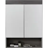 Trendteam Bad Spiegelschrank Runner/Moon Sardegna Rauchsilber Melamin 58 x 75 x 18 cm