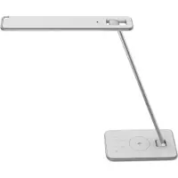 Unilux LED-Tischleuchte JAZZ, 11 W, 1000 lm, dimmbar, schwenkbar, mit Induktions-Ladefunktion, weiß-silber